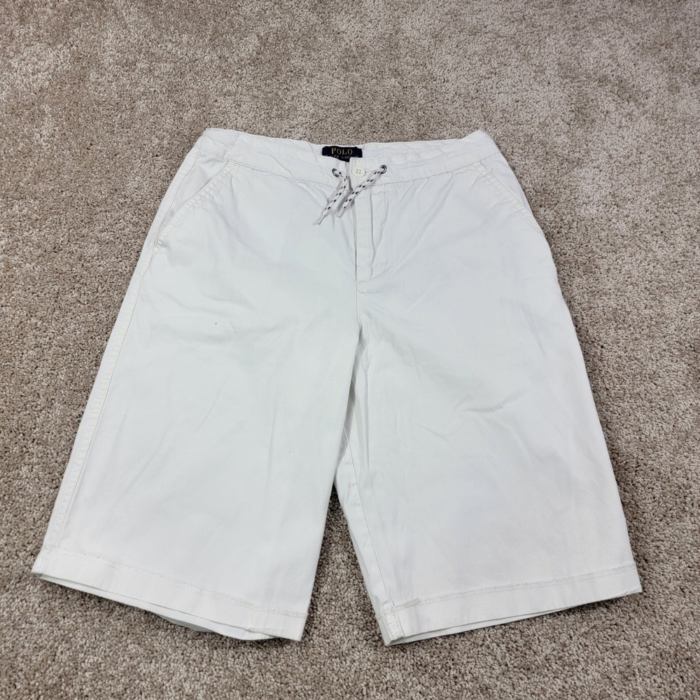 Polo Ralph Lauren White Drawstring Shorts Casual Boys Size 18‎ Read
